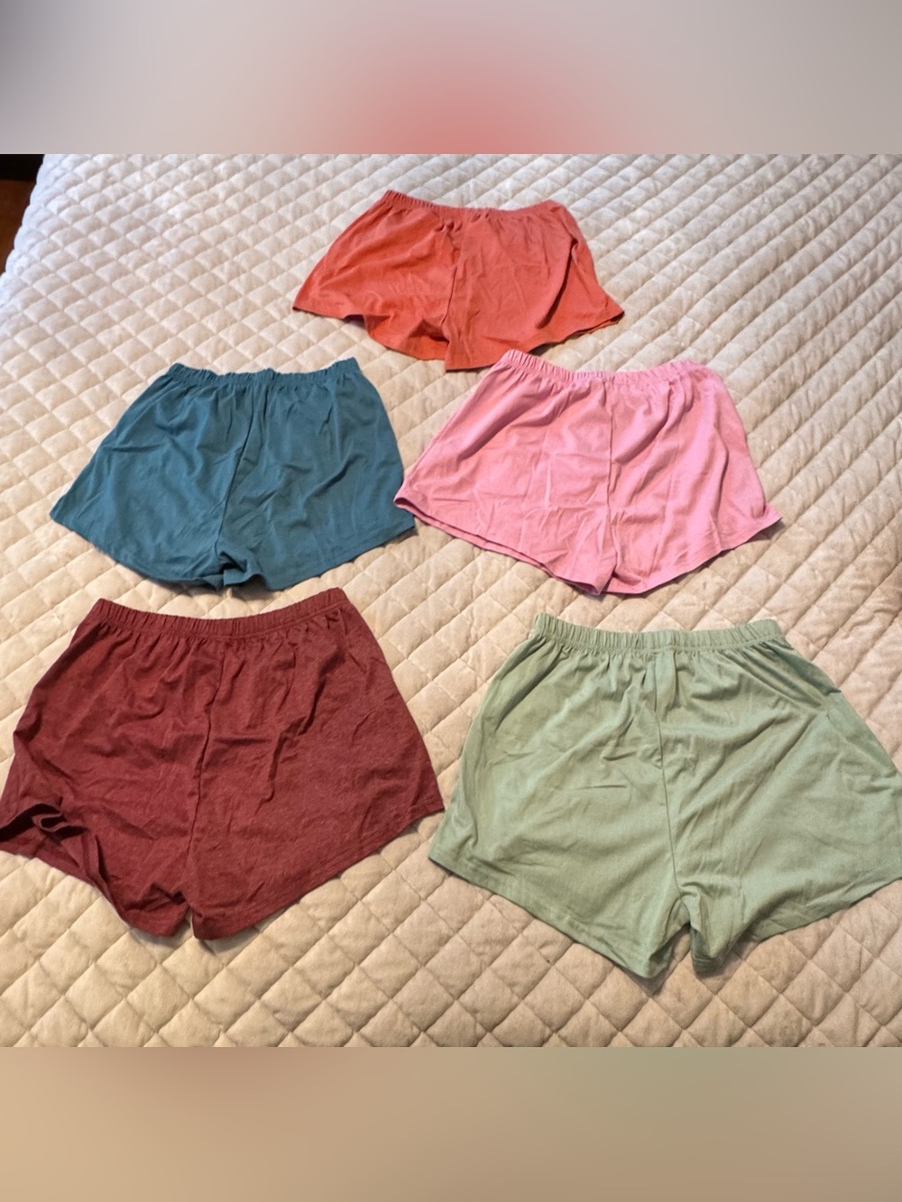 SHEIN Athletic Lounge Shorts - Coral, Teal, Pink, Maroon, Sage